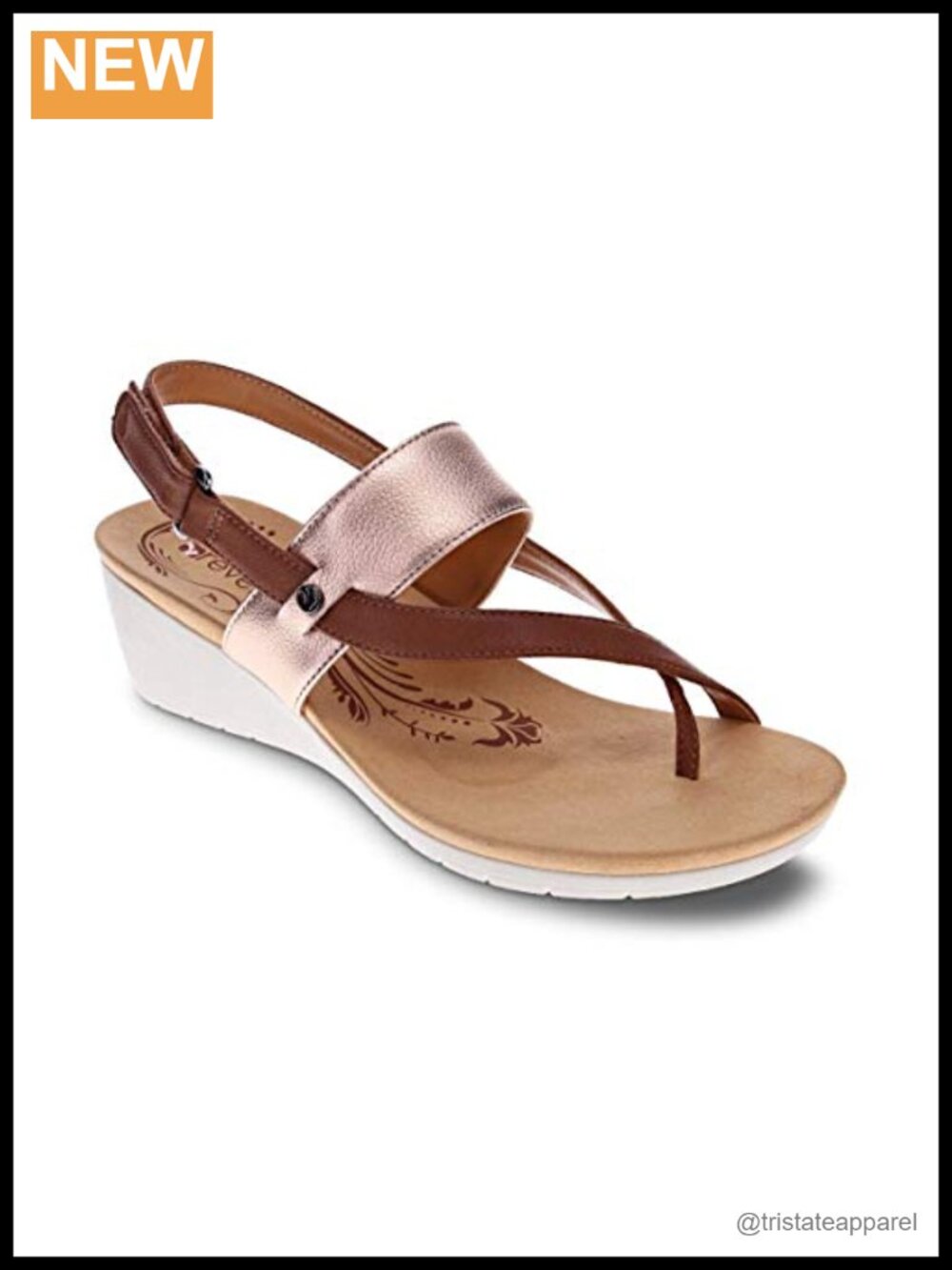 Honolulu Leather Wedge Sandals with Arch Support & Adjustable Strap